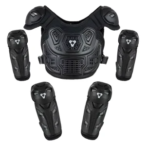Factory Lightweight Breathable PVC Plastic Armor Protection Motocross Body Vest Children Moto Riding Elbow Knee Pads