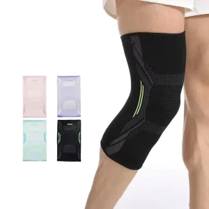 Factory Nylon Knitted Knee Pads Compression Sleeve Knee Support Brace Women Men Sports Running Basketball Pain Relief