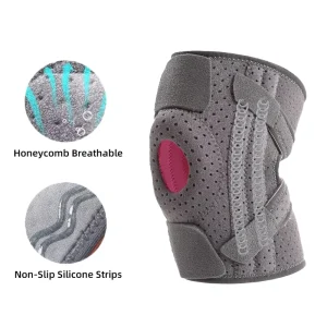 Factory Price Low MOQ Strong Protective Knee Pad Non Slip Four Way Strap Knee Support for Football and Cycling Use