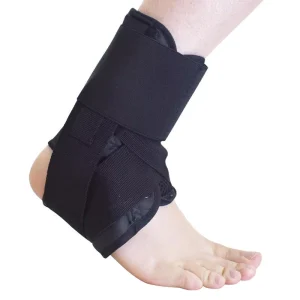 Factory Professional Protection Anti Sprain Breathable Compression Flexible Ankle Brace Lace up Straps Custom Logo