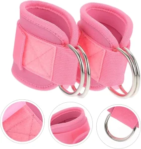 Factory Sport Ankle Weights Double D Ring Ankle Strap for Weightlifting Leg Gym Workout Ankle Wraps Body