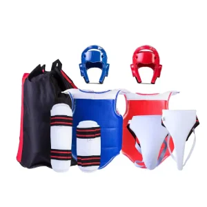 Factory Supply Martial Arts Helmet Chest Guard Shin Guard Sports Protective Taekwondo Protective Gear Equipment Set