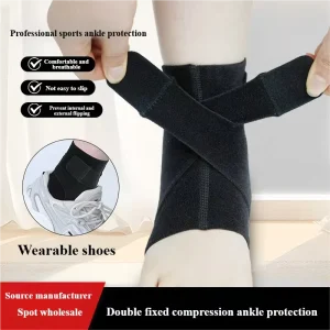 Factory direct Adjustable Elastic Strap Sports Ankle Brace Flexible Nylon Support Strap Breathable Professional Protection