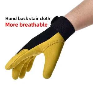 Factory direct First layer Sheepskin cowhide Work Gloves for Cycling Welding Labor protection