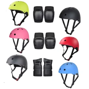 Factory in Stock Cycling Bicycle Motorbike Roller Skating Helmet Protective Gears Set7 Packs for Kids and Adults