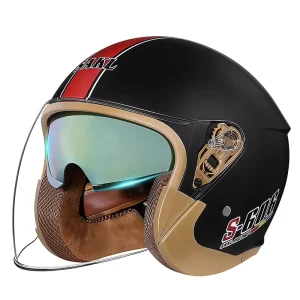 Fashion Capacete De Moto ABS Adult Jet Helmet DOT Certified Dual Visor Motorcycle Safety Open Face Motorcycle Helmets