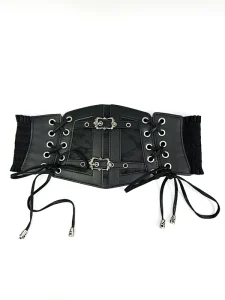 Fashion PU Leather Wide Fit Elastic Waist Cincher Belt for Women Designer Casual Corset Waistband