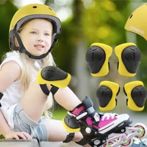 Fashionable ABS Protective Gear Set for Children’s Roller Skating Includes Knee Pads Elbow Pads Hand Guard Skate for Riding
