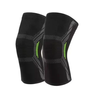 Fitness 3D Knitted Elastic Nylon Knee Pain Protector Sports Compression Knee Sleeve Brace