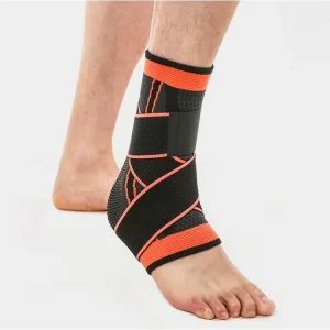 Fitness Adjustable Foot Compression Sleeve Sport Safety Nylon Ankle Support for Basketball Ankle Brace