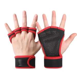 Fitness Gloves Gym Palm Protectors with Extended Wrist Straps Weightlifting Equipment Non Slip Training Gloves