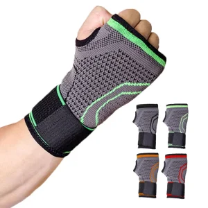 Fitness Gym Compression Breathable Adjustable Wrist Support Sleeve for Weightlifting