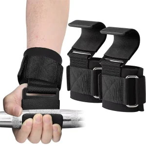 Fitness Weightlifting Palm Guards Pull-Up Wrist Support Metal Hooks Gym Bar Exercise Equipment Strength Training Power Hooks