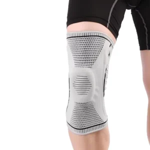 Flat Knitting Compression Knee Brace with Side Stabilizers for Basketball Running Protection OEM ODM From Factory