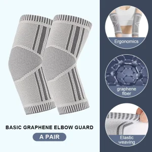 Flexible Elbow Arm Self heating Sleeve Support Brace Graphene Warm Arm Compression Sleeve for Sports