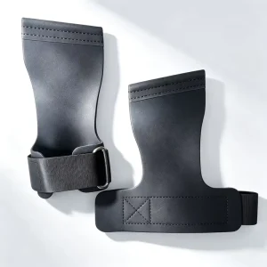 Flexible Natural Rubber Gym Grips Pads For Dumbbell Racks & Bars Shockproof Palm Covers With Custom Fit Wrist Closure