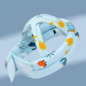 Foldable Cotton Multicolor Baby Safety Helmet Bumper Soft Padded Toddler Headgear for Door Walking 0 36 Months
