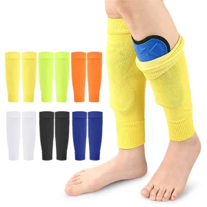 Football Compression Sock Breathable Polyester Fiber Running Fitness Knitted Leg Sleeve Outdoor Training Shin Guard Stabilizing