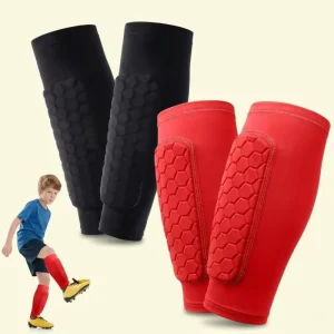 Football Protective Gear Pro Soccer Shin Guards EVA Padded Compression Shirts & Impact Equipment for Athletes