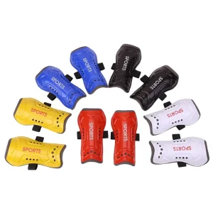 Football Shin Guards Breathable Lightweight Holes Straps for Primary Secondary School Students for