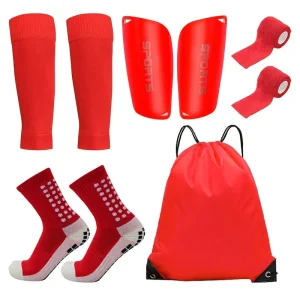 Football Socks Bandage Calf Sleeves Non Slip Leg Shin Guards Sets PVC Nylon Polyester Eco Friendly Comfortable