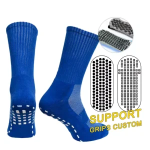 Football Training Socks Silicone Grip Shin Guard Sleeves Non-Slip Digital Printing Children Adults Youth Custom Bottom