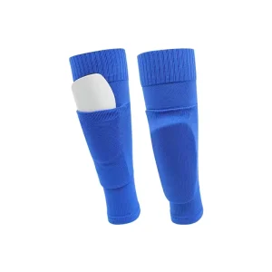 Footless Sports Pocket Elastic Football Soccer Leg Protector Shin Guard Socks Calf Sleeve Polyester Breathable Compression