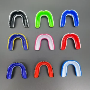 Free Sample Mouth Guard Sports Moldable MouthGuard Kids Mouthpiece Teeth Protective Braces EVA Double Colored for MMA Boxing