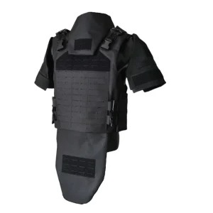 Full Body Coverage Tactical Vest Black Plate Carrier for Protective Security Personal Defense Equipment