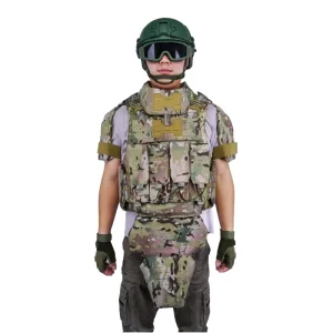 Full Body Tactical Armor Vest Combat Chalecos with Laser Cutting Molle and Camo CP Plate Carrier for Safety