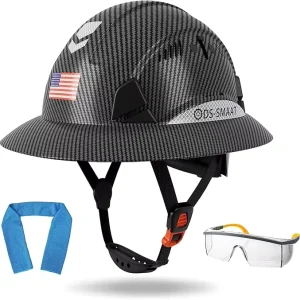Full Brim Hard Hat HDPE Industrial Safety Helmet Lightweight HDPE Safety Helmet CE EN397 EN166 Standard