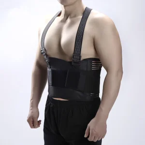 Full Elastic Lumbar Support Belt Factory Waist Trainer with Back Protection Lumbar Support with Shoulder Strap