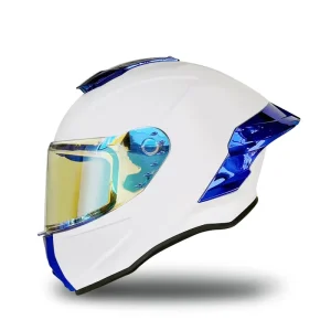 Full Face ABS Racing Motorcycle Helmets ECE 2206 DOT Dual Certification Big Spoiler