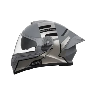 Full Face Motorcycle Helmet Dual Lens Design Breathable Ventilation System Impact Resistant Head Protector