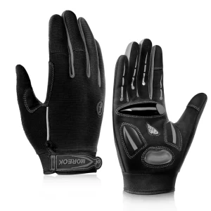 Full Finger Breathable Touchscreen Gloves for Mountain Bike Cycling Shock Absorbent Protective Unisex Hand Gloves Gym Sports