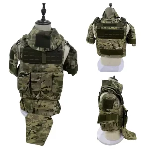 Full Protective Tactical Armored Vest Camouflage Laser Cut Dacron 1000D Fabric Molle System PE Plate Personal Defense