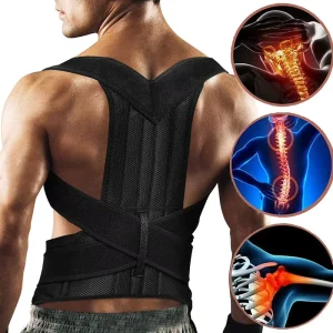 Fully Adjustable Back Clavicle Support Belt Back Posture Corrector for Men and Women