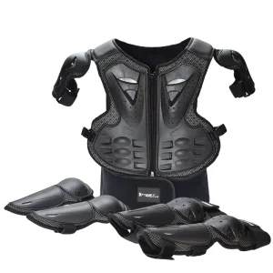 GHOST RACING Kids Motorcycle Armor Suit Full Body Protection Professional Polypropylene Hard Shell Vest with Knee & Elbow Pads