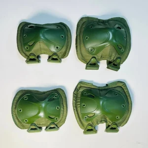 Galaxy Olive Green Hard Shell Tactical Outdoor Knee Elbow Pads Set Adjustable Protective Gear for Skateboarding Cycling Hiking