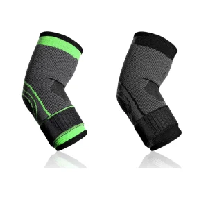 Gangsheng Fitness Sports Safety Protector Breathable Black Green Compression Elbow Sleeve