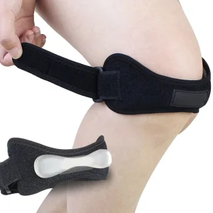 Gym Fitness Knee Tendon Brace Straps Patella Strap for Running with Silicon Protector Stabilizer Function