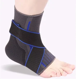 Gym Sports Ankle Support Brace with Straps Orange Sizes S M L XL