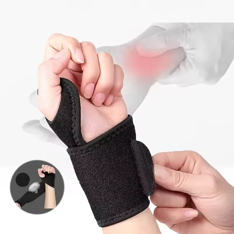 Gym Sports Wristband Wrist Protector Palm Guard Wrist Support Adjustable Wrist Brace Strap Compression Gloves for Carpal Tunnel