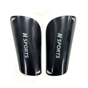 H Sports Custom Logo Soccer Shin Guards Composite EVA Plastic Basic Protection Pull On Closure Universal Adults