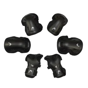HEAD Children’s Plastic Hard Shell Thick Protective Gear Set with Knee Pads Elbow Wrist Guards Waterproof Breathable for Skating