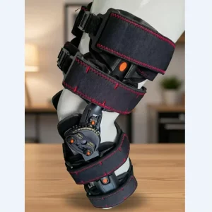HKJD Adjustable Orthopedic Knee Ankle Brace with Articulated Hinges Lightweight and Breathable for Elderly Walking Aid