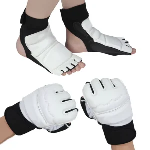 Half Finger Palm Ankle Protection Adjustable Breathable Martial Arts Guard Shielding Training Gear for Taekwondo
