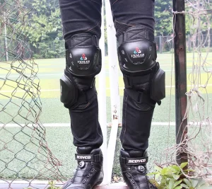 Hard Shell Nylon Cycling Protective Gear Breathable Thick Windproof Warm Anti-Fall Rider Protection Knee Support for Off-Road