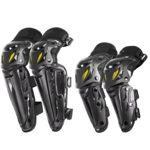 Hard Shell Warm Keeping Fatigue Relieving Anti Dropping Reinforced Stitching Cross Country Riding Fitness Motorcycle Knee Guard