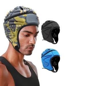 Head Protector Air Rugby Head Guards Adjustable Soft Helmet Cap Flag Football Headgear for Adult